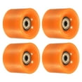 thumbnail image 1 of Unique Bargains Roues de Longboard 60mm avec Roulements ABEC-11 Roues de Rue pour Skateboards Cruiser 80A, Orange Doré Lot de 4, 1 of 4