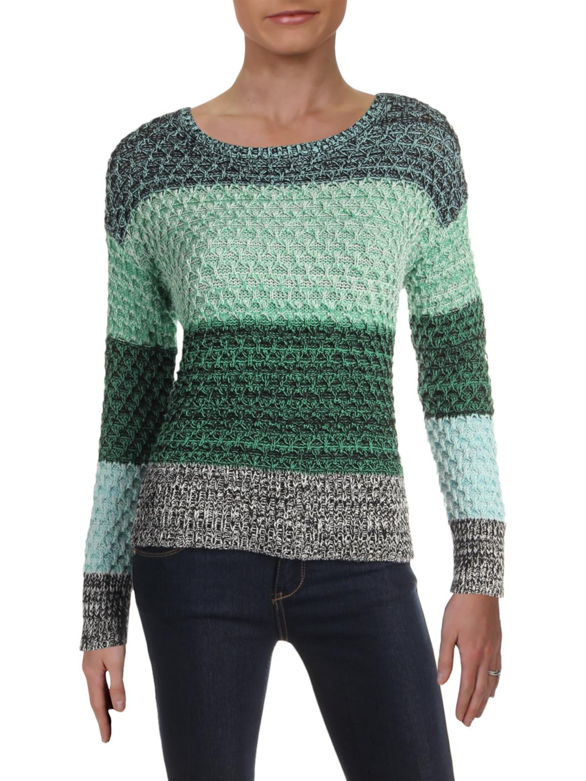 Vince Camuto Womens Colorblock Crewneck Pullover Sweater - Walmart.com