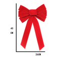 thumbnail image 5 of Lazo Rojo con cable de Navidad, regalo de corona de Navidad, lazo enorme, adornos navideños para interiores y exteriores, decoración con lazo para vacaciones, 4 Uds., 5 of 5