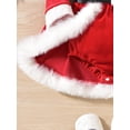 thumbnail image 7 of WIBAKCER Newborn Baby Girl Christmas Outfits Toddler Santa Long Sleeve Romper Dress Hat Cosplay Santa Clothes Set 0-18 Months, 7 of 7