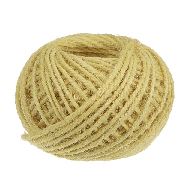 Unique Bargains 82ft Jute Twine 0.04inch 3 Ply Natural String for DIY Crafts Yellow