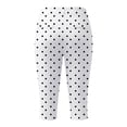 thumbnail image 4 of 2026 New Women Side Slit Capri Pants Stretchy Slim Fit Capris Yoga Leggings Y2k Knee Length Going Out Cropped Pants(White,S), 4 of 5