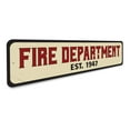 thumbnail image 3 of Fire Department Est Date Novelty Sign, Metal Wall Decor - 4x18 inches, 3 of 4