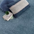 thumbnail image 6 of Hauteloom Heavenly Solid Shag Area Rug for Living Room Bedroom - High Pile Fluffy Carpet - Soft Shaggy Cozy Plush Rug - Blue, Denim Blue - 7'10" x 10', 6 of 12