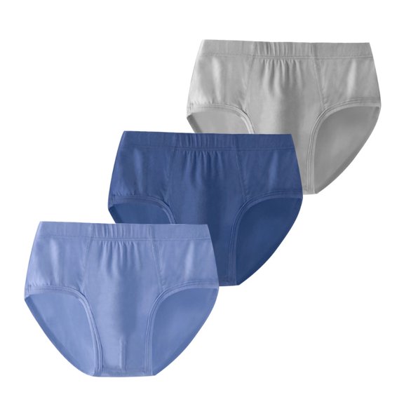 Vornjynx Kids Boys Brief Underwear Cotton Breathable Comfort Soft Stretchable Summer Cute Daily Panties 3 Pack A Blue Size 9
