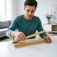 thumbnail image 4 of Mahjong Tile Racks, Polished Finish, 2 Piece Set, Wood, Wood Game Piece Holders for mahjong, rummy and domino game nights, 4 of 7