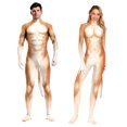 thumbnail image 2 of Traje de pareja Zawaland, mono estampado para cosplay, cubierta completa con cola, mono de gato, ropa para amantes de Zentai para fiesta de carnaval, 2 of 5