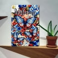 thumbnail image 2 of Welcome Patriotic Butterfly Metal Sign 12x8 Inch with Red White & Blue Butterflies, Stars & Stripes, Festive Florals Outdoor Decor for 4th of July, Memorial Day Wall Decor For Bar Garage Man Cave Cafe, 2 of 8