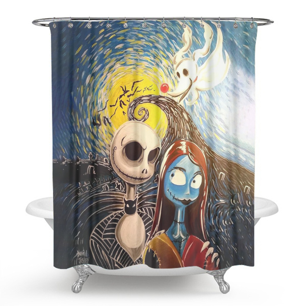 Shower Curtains Nightmare Before Christmas Bathroom Decor Curtain with