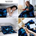 thumbnail image 2 of Butterfly Blanket Blue Butterflies Throw Blanket Ultra Soft Flannel Beautiful Butterfly Blanket Gifts for Adults Kids 50\\, 2 of 6