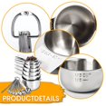 thumbnail image 5 of Juego De Tazas Y Cucharas Medidoras De Acero Inoxidable De 17 Piezas Con 1/16 Taza, 1/3 Cuchara Y 1 Nivelador, 5 of 5