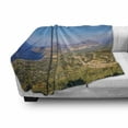 thumbnail image 3 of Sicily Soft Flannel Fleece Throw Blanket, Fascinating Aerial View of Sicilian Coast Dominated by Monte Cofano Travel Italy, Cozy Plush for Indoor and Outdoor Use, 70" x 90", Multicolor, by Ambesonne, 3 of 6