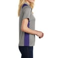 thumbnail image 3 of Mafoose Women's Heather Colorblock Contender Polo Vintage Heather/ Purple Large, 3 of 5