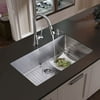 VIGO All in One 32'' L x 19'' W Undermount Kitchen Sink with Faucet