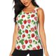 thumbnail image 1 of Balery Strawberry Camiseta sin mangas estampada ligera para mujer, tops de entrenamiento sin mangas, camisetas de yoga transpirables de secado rápido.-XX-Large, 1 of 7