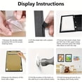 thumbnail image 4 of Kids Art Flip Frame Rotatable Photo Frame for Children Drawings Artwork Storage Display Wall Tabletop Decor Kids Art Craft Supplies,Khaki, 4 of 7