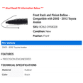 thumbnail image 2 of Front Rack and Pinion Bellow - Compatible with 2005 - 2012 Toyota Avalon 2006 2007 2008 2009 2010 2011, 2 of 2