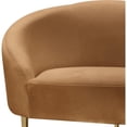 thumbnail image 4 of Meridian Furniture Ritz Saddle Velvet Loveseat, 4 of 7