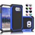 thumbnail image 1 of Galaxy S6 Case, Samsung Galaxy S6 Case, [Black] Rugged Rubber Plastic Impact Defender Slim Hard Case Cover Shell For Samsung Galaxy S6 S VI G9200 GS6 All Carriers, 1 of 4