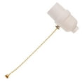 thumbnail image 1 of Mobutofu Lamp Base with Pull Pull Chain Light Socket White Electric Wood Cylindrical Lamp Fixture 1Pcs, 1 of 7