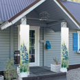 thumbnail image 3 of SEANATIVE Flower Leaves Porch Banners 2 Piece Hanging Flag Porch Sign for Door Outdoor Holiday Yard Porch Flag Decor Farmhouse Indoor 70.8 x 12.6 Inch, 3 of 7