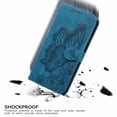 thumbnail image 4 of Feishell Wallet Case For iPhone 15, Magnetic Folio Card Slots Holder Kickstand Premium PU Leather Butterfly Patterned Embossed with Wrist Strap Cover For iPhone 15,Blue, 4 of 13