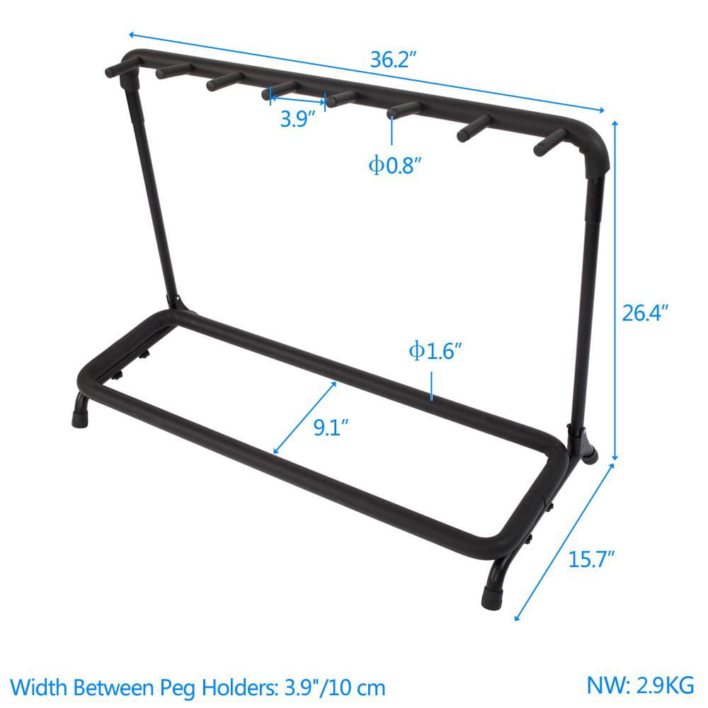 Glarry Guitar Stand 7 Holder Guitar Rack Band Stage Bass Acoustic Guitar Display