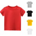 thumbnail image 4 of Toddler Kids Boys Girls Short Sleeve Basic T Shirt Casual Summer Tees Tops Solid Color, 4 of 5