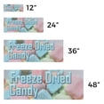 thumbnail image 3 of Freeze Dried Candy Vinyl Decal 2 Pack of 12 Inch x 5 Inch Weatherproof Heavy-Duty Adhesive Backing | Sweet Treats, Unique Snacks, Retail Promotions | Made in USA, 3 of 6