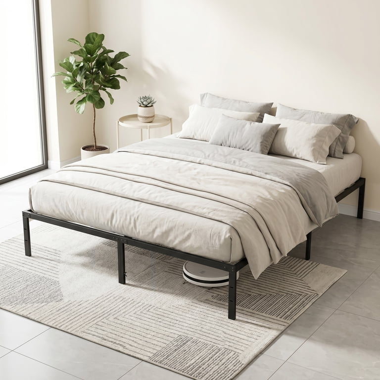 EDX 12" Metal Platform Bed Frame, King photo 2