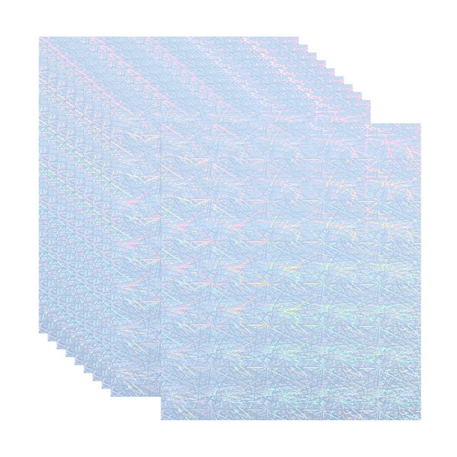 Unique Bargains 11.7x8.2" Printable Holographic Sticker Paper, 10Pcs A4 Glossy Rainbow Vinyl Sticker Paper Holographic, Style 8