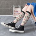 thumbnail image 5 of Yiaed Quirky Santa Reindeer Retro Wave Print Great elasticity Adult Stockings Sports socks for Men and Women, 5 of 6