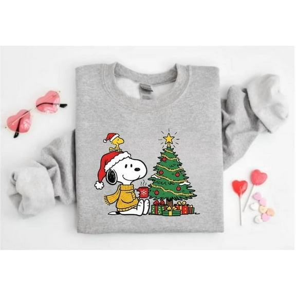 Snoopy Christmas Sweatshirt, Cute Cartoon Sweater, Christmas Sweatshirt, Charlie Brown Christmas Shirt, Family Christmas Shirt Gift Unisex All Size