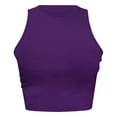 thumbnail image 5 of DHFJKG Crop Tops For Women Workout Tank Top Crew Neck Sleeveless Slim Fit Solid Color Basic Tee Gym Clothes, 5 of 5