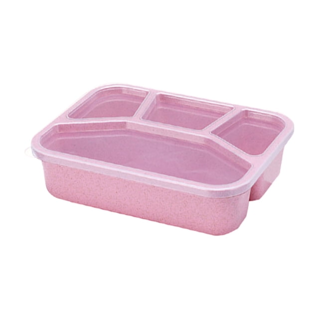 SIfdSeng Snack Pack Container Wheat Straw Lunch Box Japanese Lunch Box Student Lunch Box Work Portable Microwave Square Snack Fast Food Box Clear Plastic Bins with Lids Kids Snack Containers