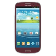Samsung S3 I747 4G LTE AT&T Unlocked Red Phone - 8MP Rear Camera, 1.9MP Front Camera, 16GB Memory, 2GB RAM, HTML Browser