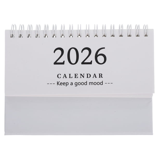 Mini calendario de escritorio: 2025-2026, pequeño calendario de escritorio, planificador mensual de pie, para organizar el hogar, la escuela y la oficina.