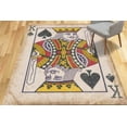 thumbnail image 2 of Corridor Rugs, Customs Rugs, Game Room Rug, King of Hearts Rug, Playing Card Rug, Modern Rug, Salon Rug, Machine Washable Rug, Outdoor Rugs, 3.3'x9.2' - 100x280 cm, 2 of 7
