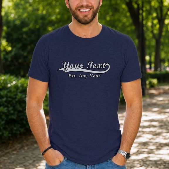 Jollimate Custom Your Text Shirt, Tshirt Gift For Him, Custom Est Tshirt, Personalized Gift Tshirt