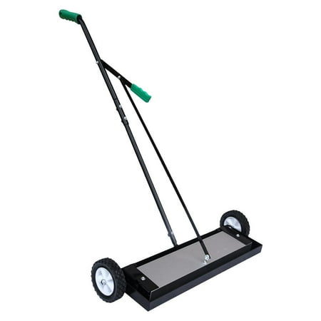 Xianers Magnetic Pickup Tool 24inch Magnet Roller For Metal Pickup With 2 Wheels Hand Push Yard Magnetic Roller Quick Release Handle For Screws practical