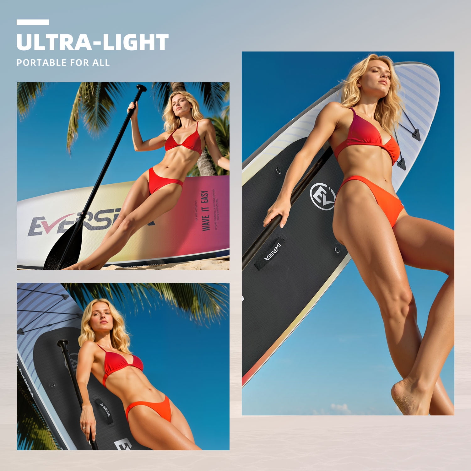 MSEASFREE Inflatable Stand up Paddle Board 10 ft All-Purpose Inflatable Paddleboard with Full SUP Accessories