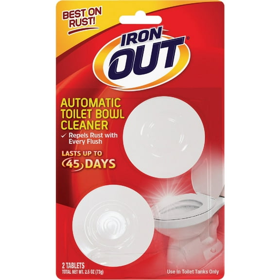 Iron OUT Automatic Toilet Bowl Cleaner Tablets - Repels Rust & Hard Water Stains - 24 Count — Household & Commercial Use, Effective Formula