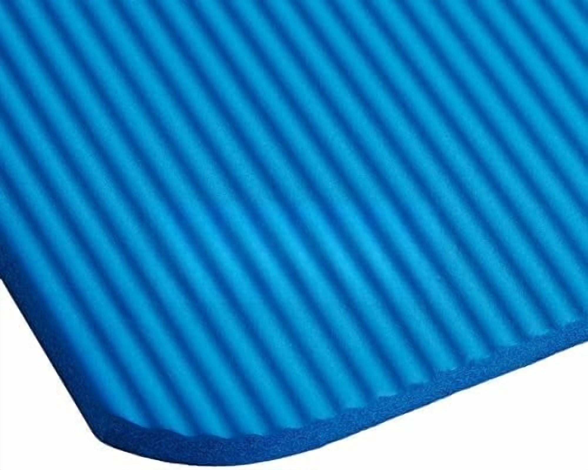 Basics Extra Thick Exercise Yoga Mat with Carrying Strap Blue,1/2 Inch