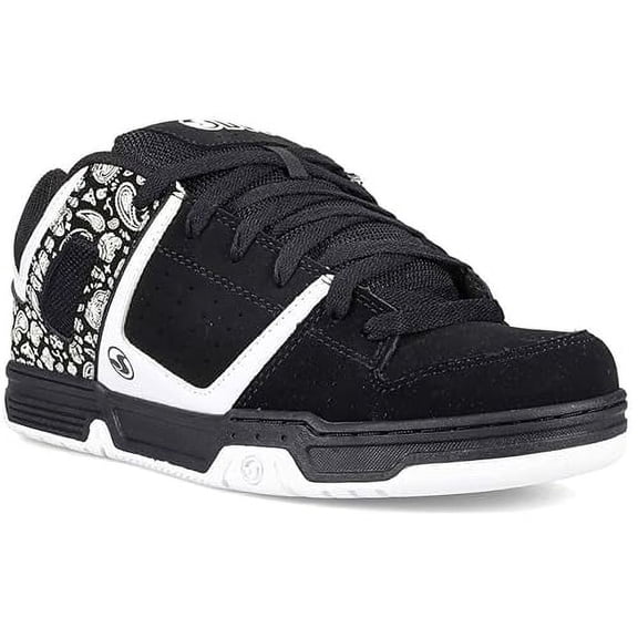 DVS Mens Remix Black/White/Print Low Top Sneaker Shoes 11 BLK WHT PRT NBK