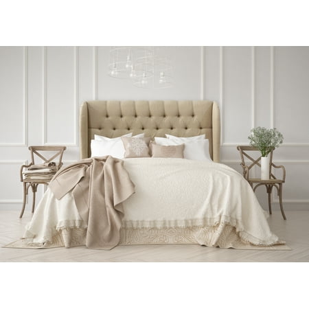 Marlow Tufted Wingback Sandstone Linen Upholstered Headboard, Multiple Sizes - Walmart.com