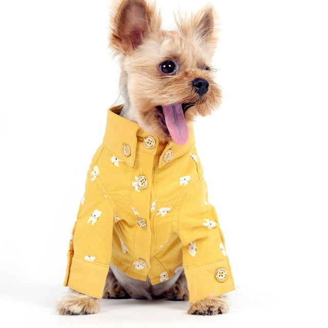 Ropa para Mascotas Chaleco Camiseta Amarillo M Perfecl