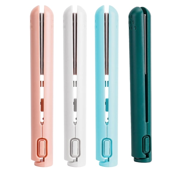 Deago 2-in-1 Mini Curling Wand Flat Iron Hair Straightener, Mini Dual Purpose Curling Flat Iron, Portable Travel Curling Wand for All Hair Types