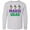 AC-Heather Grey, variant on Inktastic Mardi Gras Fleur De Lis Trio Long Sleeve Youth T-Shirt