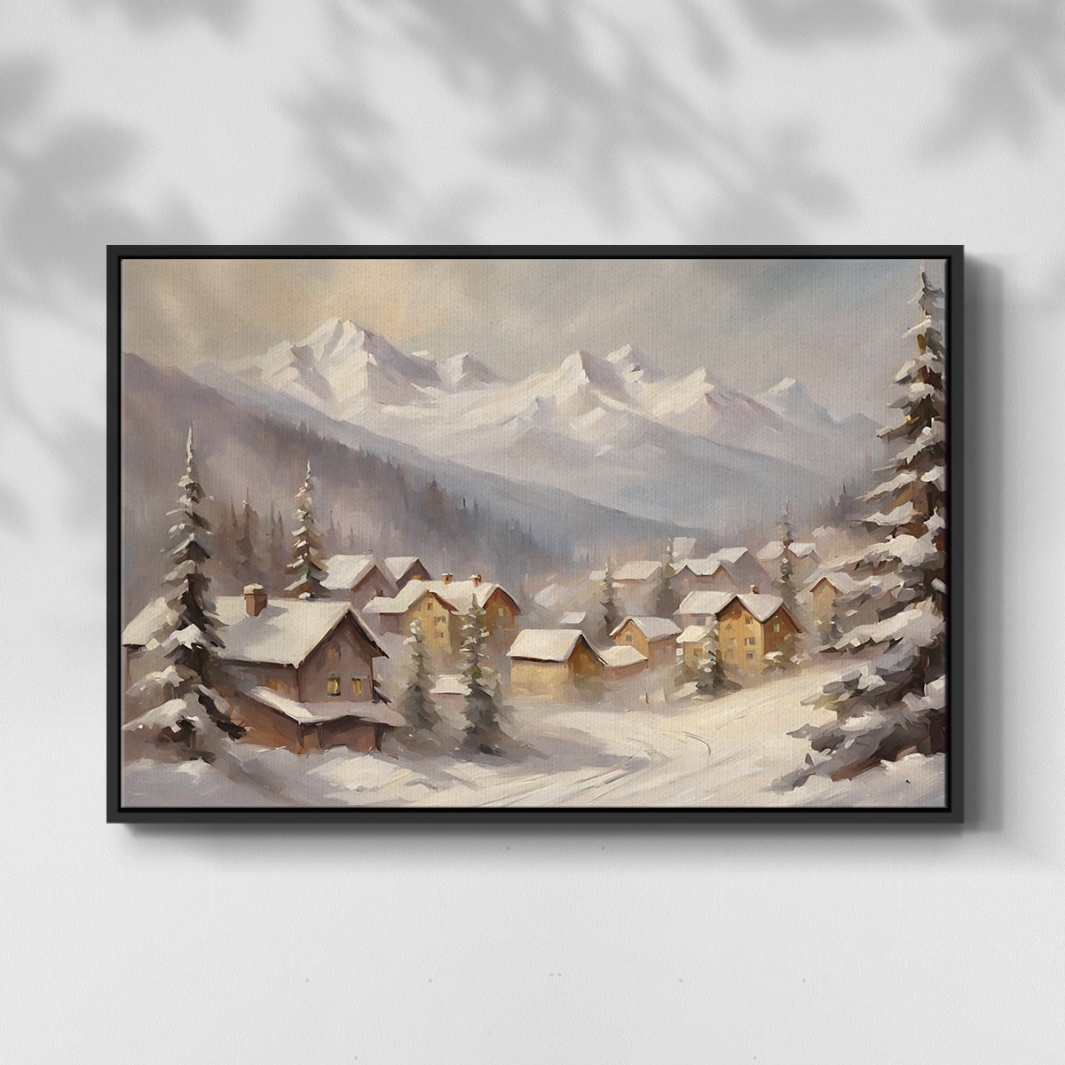 Vintage Landscape-CLXXIX By Wexford Home Framed in Black Wood Gallery Wrapped Canvas 27 in. x 41 in.