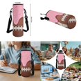 thumbnail image 5 of ZUXONGSY Pink Ice Cream Football Print6 in 1 Kids Backpack Set with Insulated Lunch Box Pencil Case Water Bottle Holder Keychain Bookmark, School Bookbag for Boys Girls Elementary High School, 5 of 7